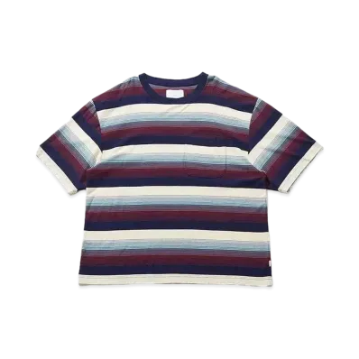 SUGARHILL MULTI STRIPE BIG TEE "RED STRIPE"
