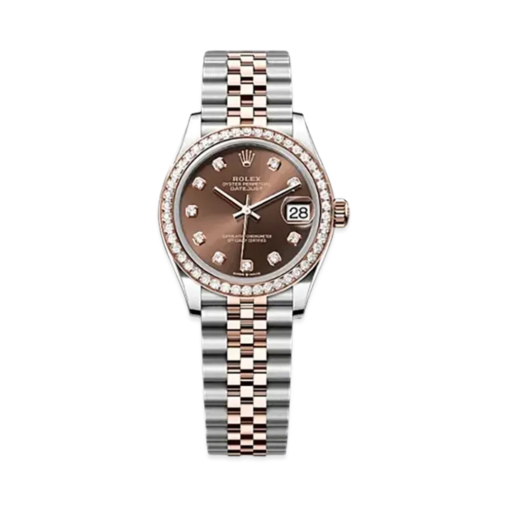 ROLEX Datejust 31mm Oystersteel & Everose Gold Diamond 278381RBR "Chocolate"