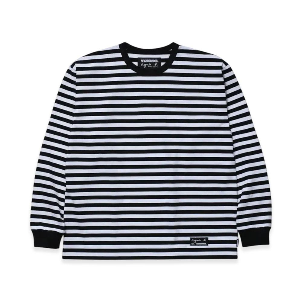 NEIGHBORHOOD x agnes b. Boder Crewneck LS "White"