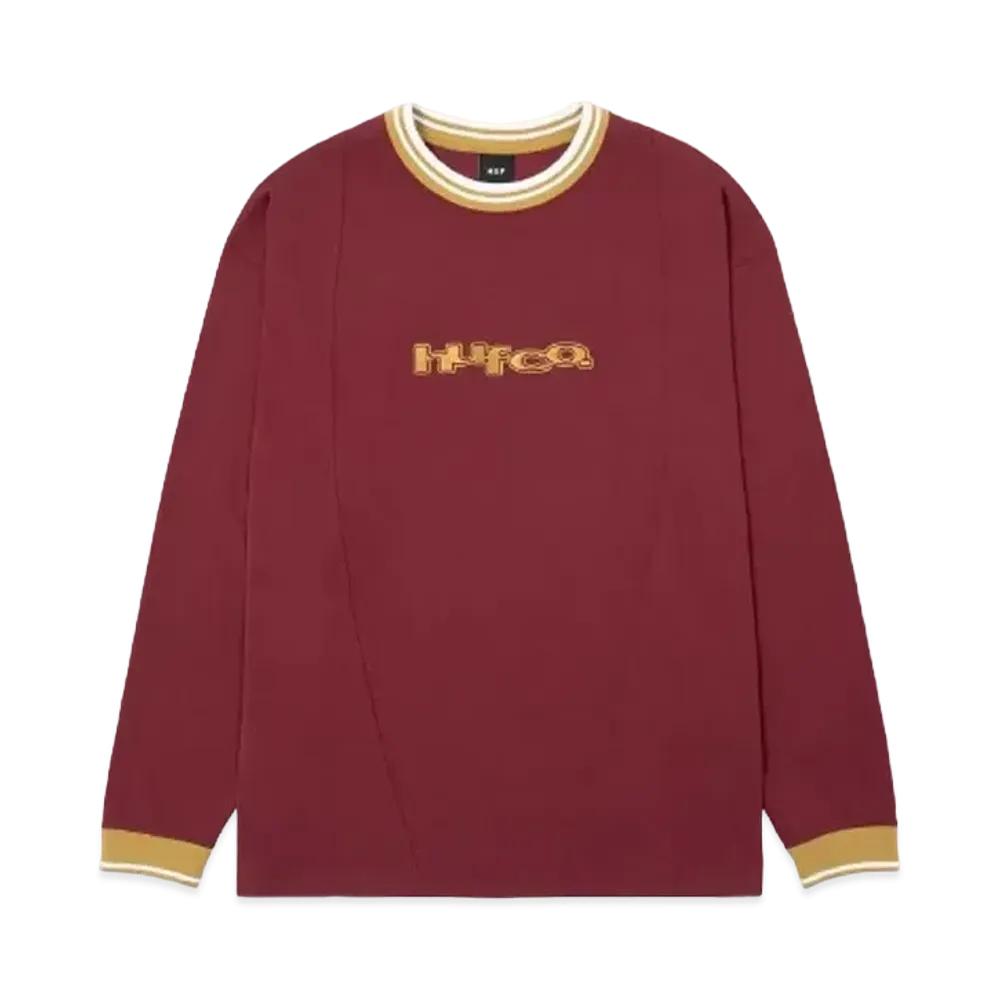 HUF CO Long Sleeve Crew "Crimson"