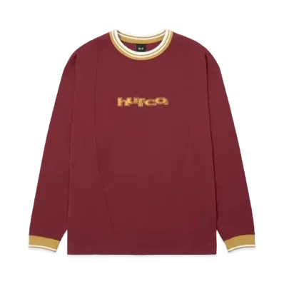 HUF CO Long Sleeve Crew "Crimson"