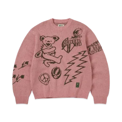 thisisneverthat x Grateful Dead Iconography Knit Sweater "Pink"