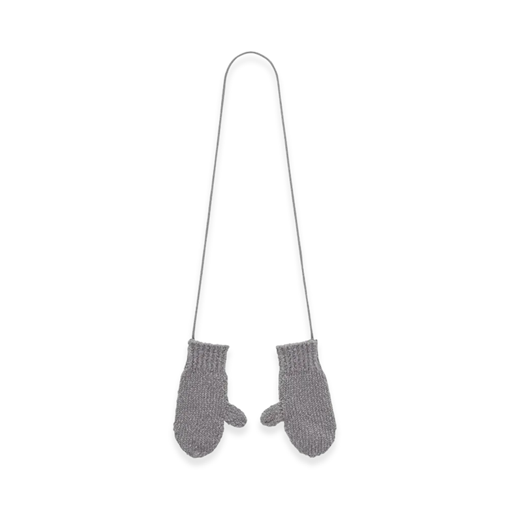 Graphpaper Cotton Wool Slub Mittens "Stone Gray"