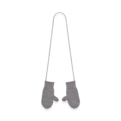 Graphpaper Cotton Wool Slub Mittens "Stone Gray"