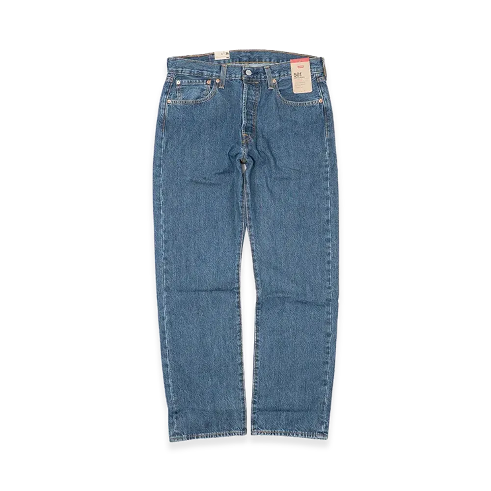 Levi's Button Fly Straight Jeans "Dark Stonewash"