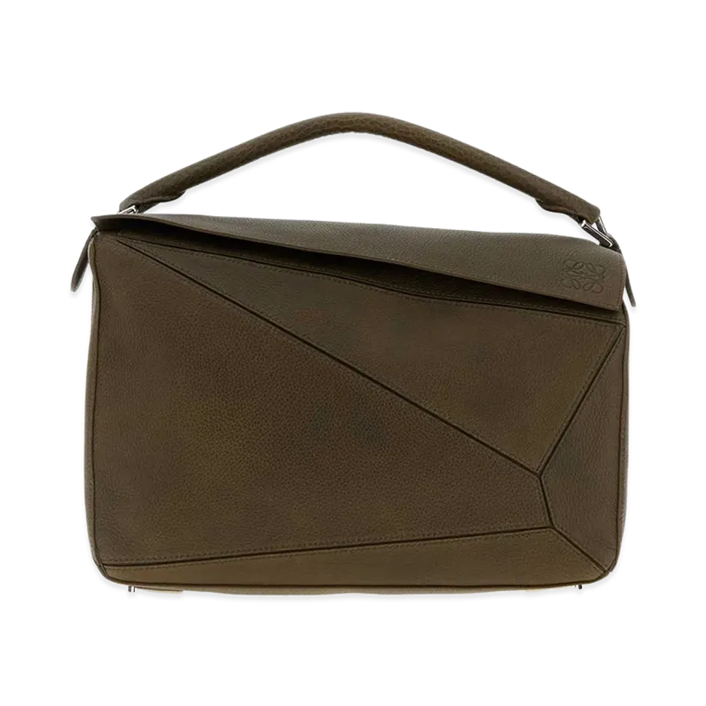 LOEWE Leather Large Puzzle Handbag "Ochre"