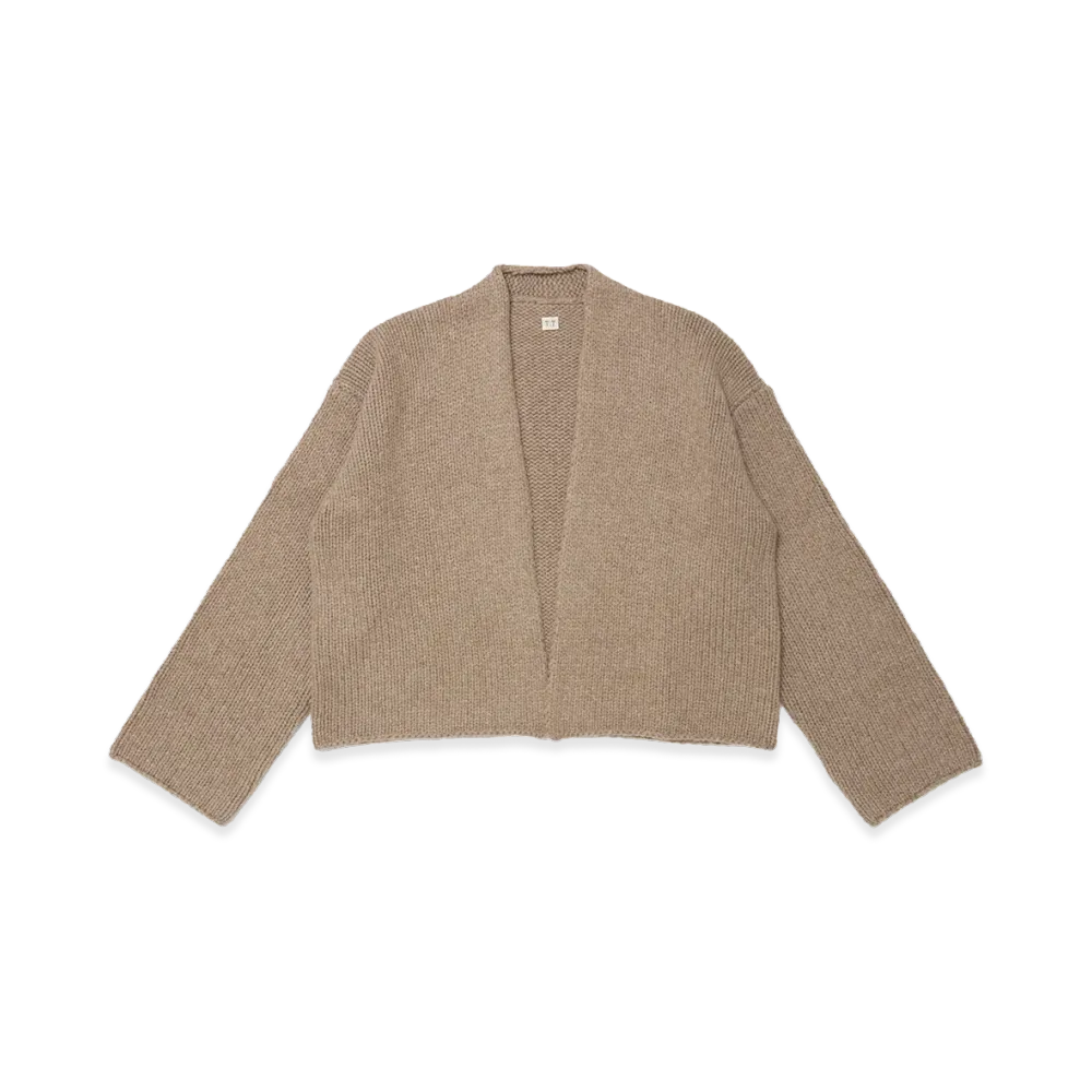 T.T Taiga Takahashi Women's Cashmere Cardigan "Natural Brown"