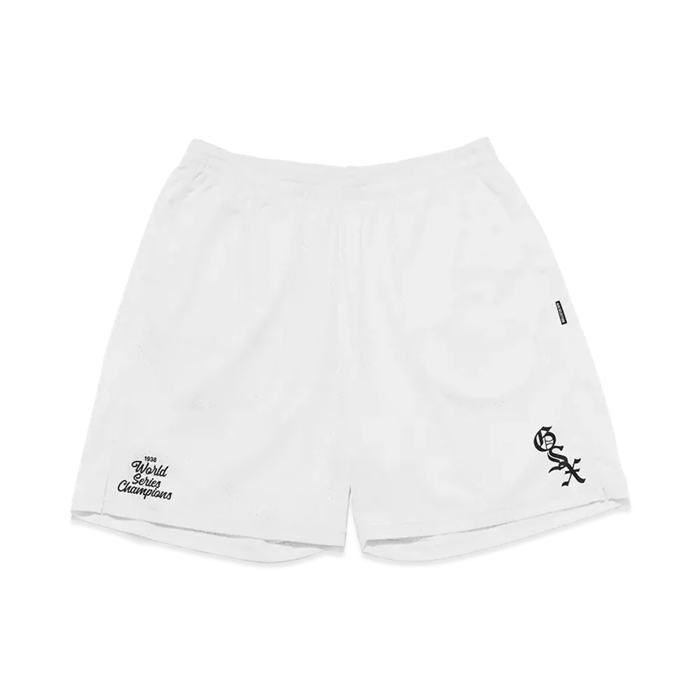 GOD SELECTION XXX GSX Logo Mesh Board shorts GX-S26-SP-04 "White"