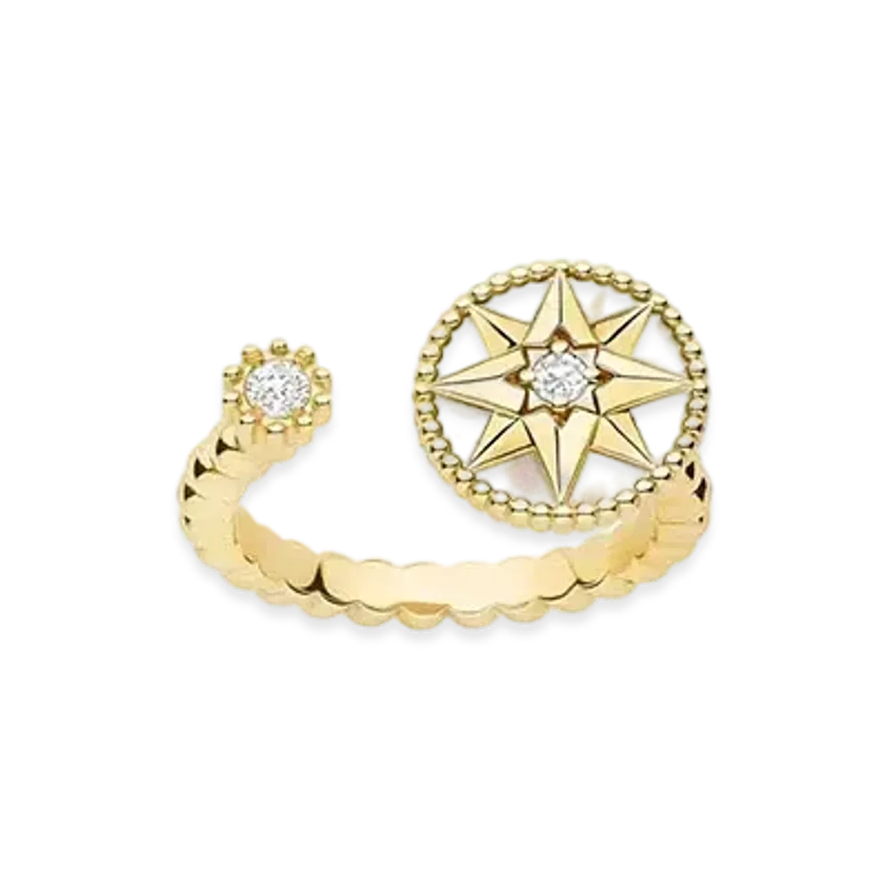 Dior Rose Des Vents Ring Diamonds and Mother-of-Pearl "Yellow Gold"