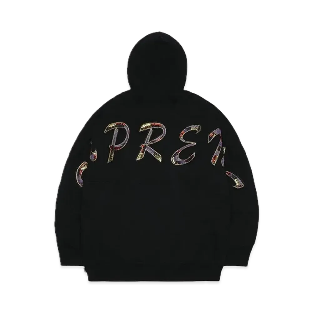 Supreme Beaded Hooded Sweatshirt "Black"