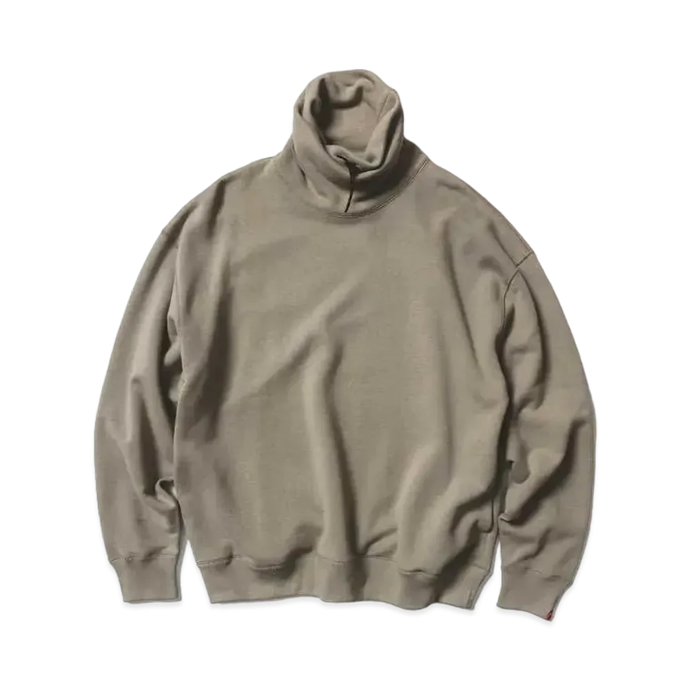 BEAMS JAPAN x LOOPWHEELER Exclusive Hanging Fleece Loose Fit Turtleneck "Cement"