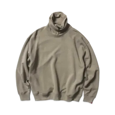 BEAMS JAPAN x LOOPWHEELER Exclusive Hanging Fleece Loose Fit Turtleneck "Cement"