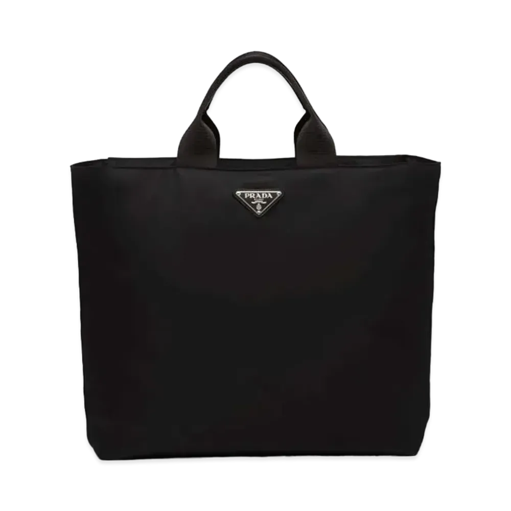 PRADA Re-Nylon And Saffiano Leather Tote Bag "Black"