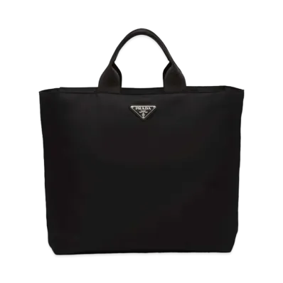 PRADA Re-Nylon And Saffiano Leather Tote Bag "Black"