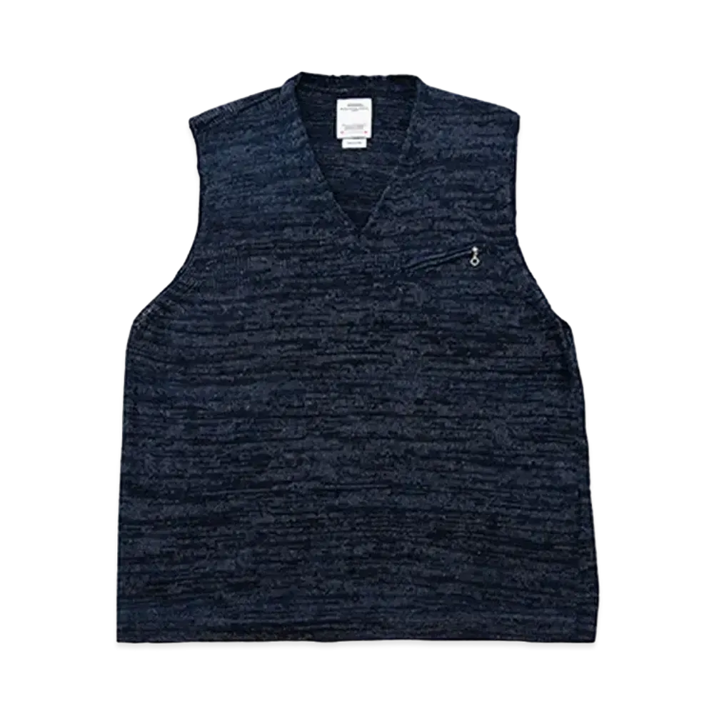 visvim BOBET V-NECK VEST "Navy"