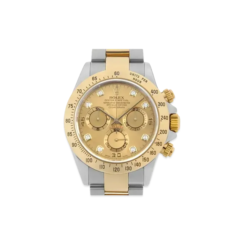 ROLEX Cosmograph Daytona 8P Diamonds "Champagne/Stainless Steel/Yellow Gold"
