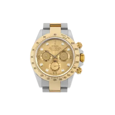ROLEX Cosmograph Daytona 8P Diamonds "Champagne/Stainless Steel/Yellow Gold"