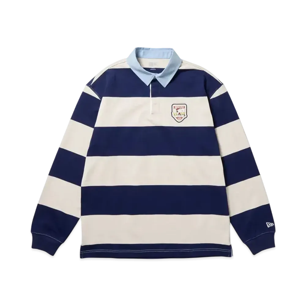 NEW ERA x PEANUTS Golf Rugby Shirt Patch "Off White/Navy"