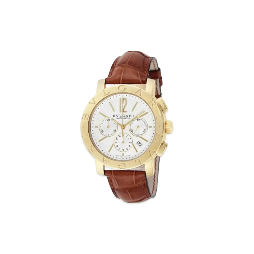 BVLGARI Bvlgari Bvlgari Chronograph "White/Yellow Gold/Brown"