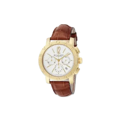 BVLGARI Bvlgari Bvlgari Chronograph "White/Yellow Gold/Brown"
