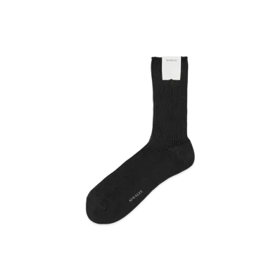 AURALEE Cotton Cashmere Low Gauge Socks "Black"