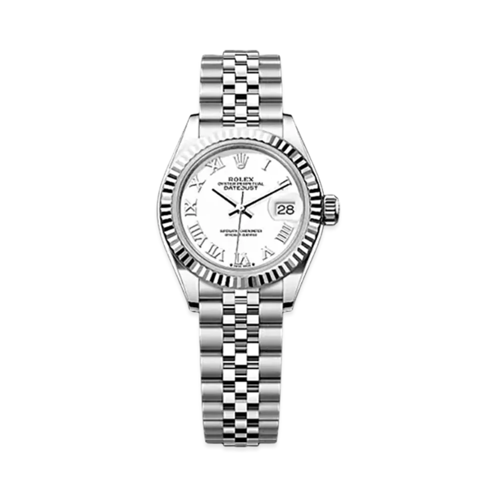 ROLEX Lady-Datejust Oystersteel & White Gold "White"