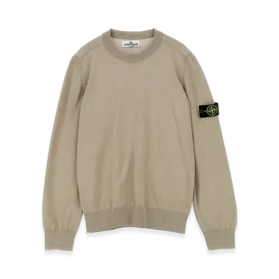 Stone Island Kids Logo Badge Sweater "Beige"