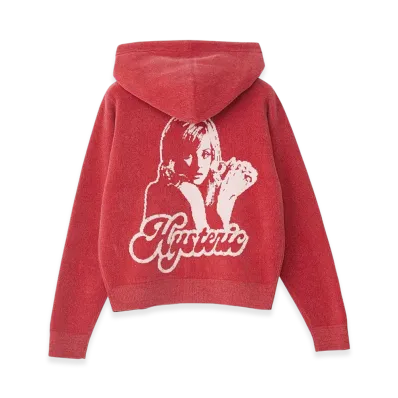HYSTERIC GLAMOUR Hysteric Girl Knit Hoodie Women "Pink"