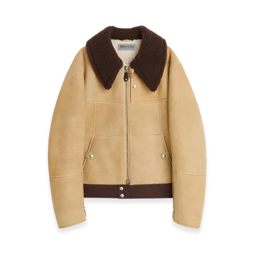 OUR LEGACY Work Shop Pilota Jacket "Bruciata Shearling Crema"