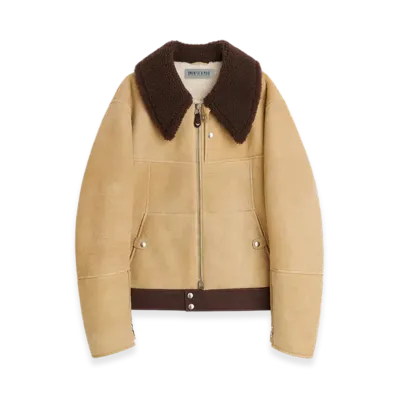 OUR LEGACY Work Shop Pilota Jacket "Bruciata Shearling Crema"