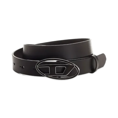 Diesel Women's "Oval D" Buckle Belt "Black"