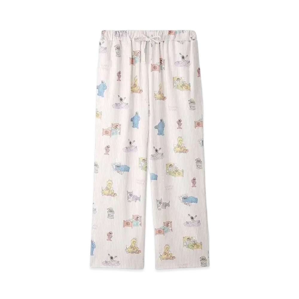 GELATO PIQUE x Sesame Street All-Over Pattern Long Pants "Pink"