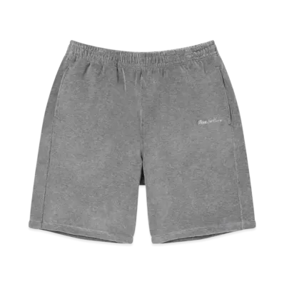 BlackEyePatch Script Logo Velour Shorts "Heather Gray"