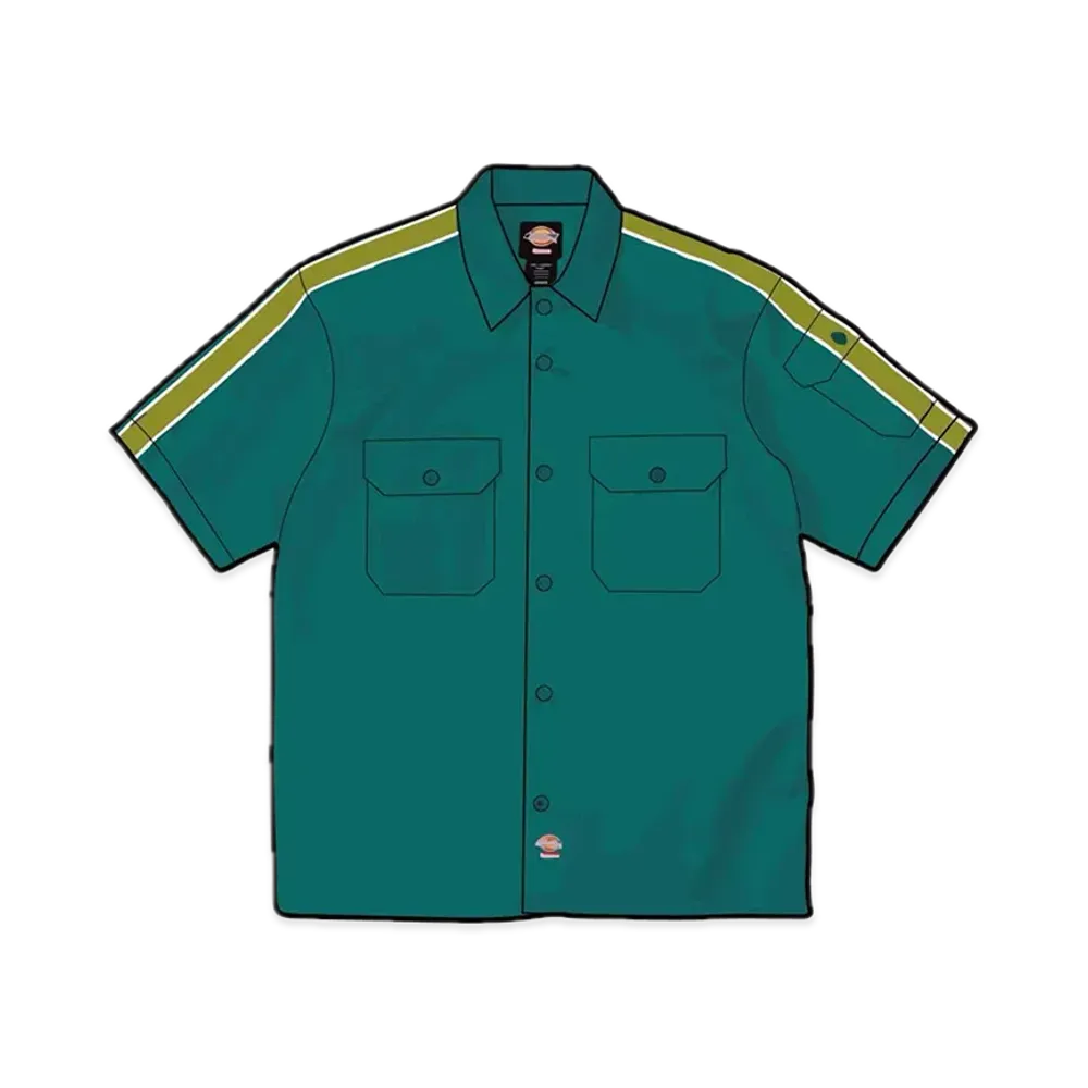 Supreme x Dickies Stripe S/S Work Shirt "Teal"