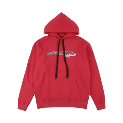 WIND AND SEA x WILDSIDE YOHJI YAMAMOTO Reverse Logo Hoodie "Red"