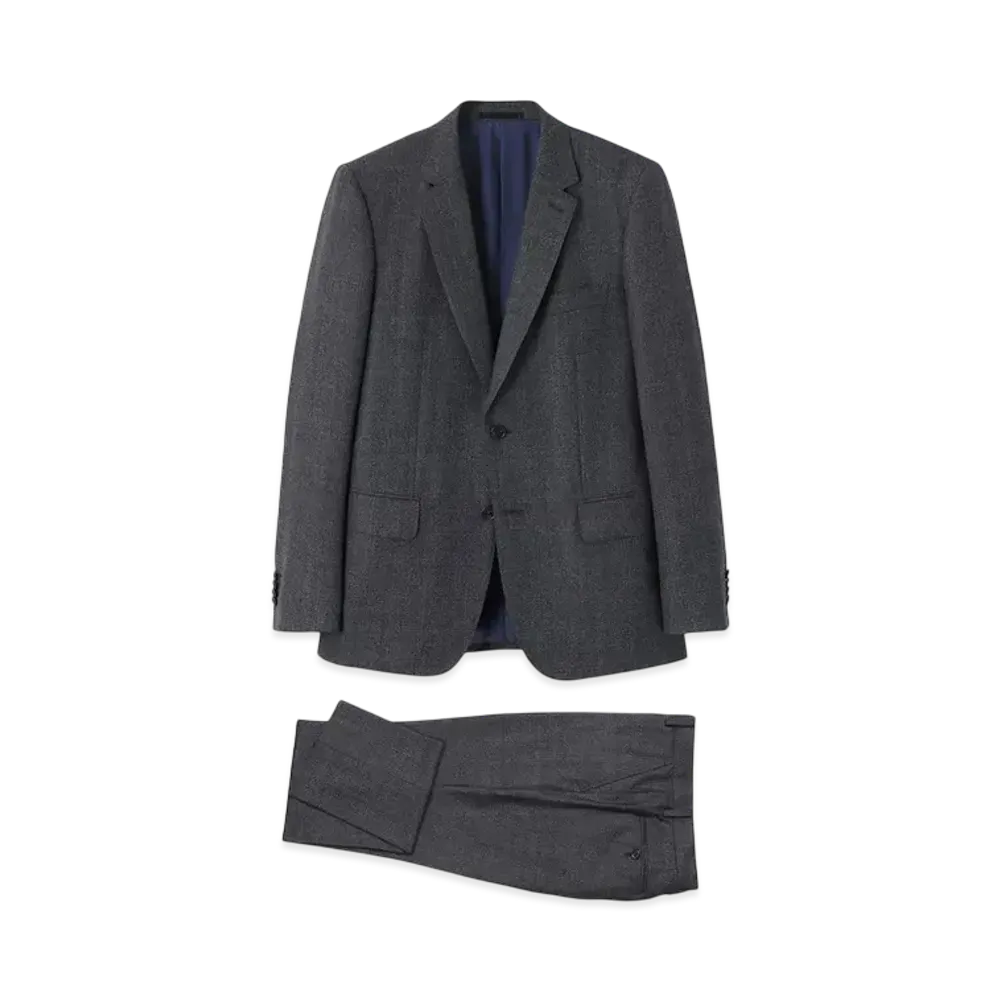 Paul Smith Misty Check Single 2B Suit "Charcoal Gray"