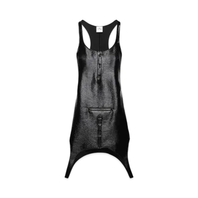 Courreges Reversed Mini Vinyl Dress "Black"
