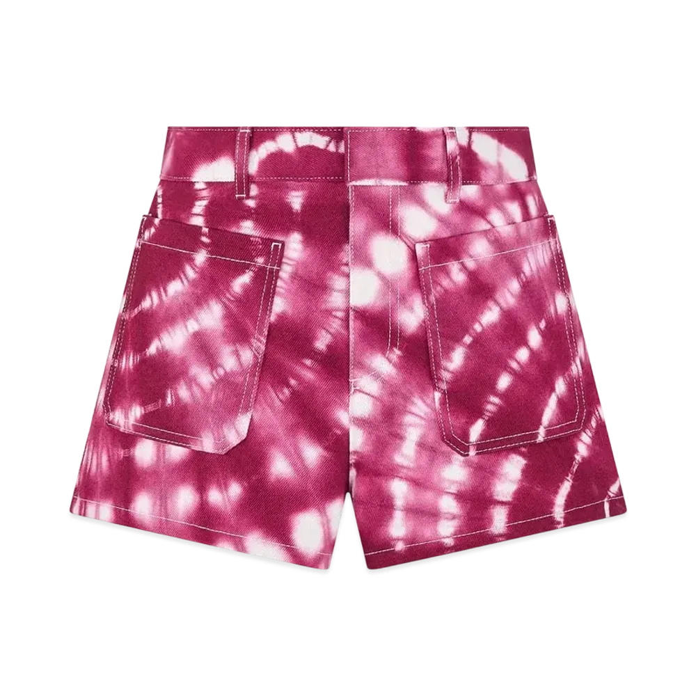 Dior Miss Dior Shorts Cotton Denim with Tie & Dior Motif "Purple"
