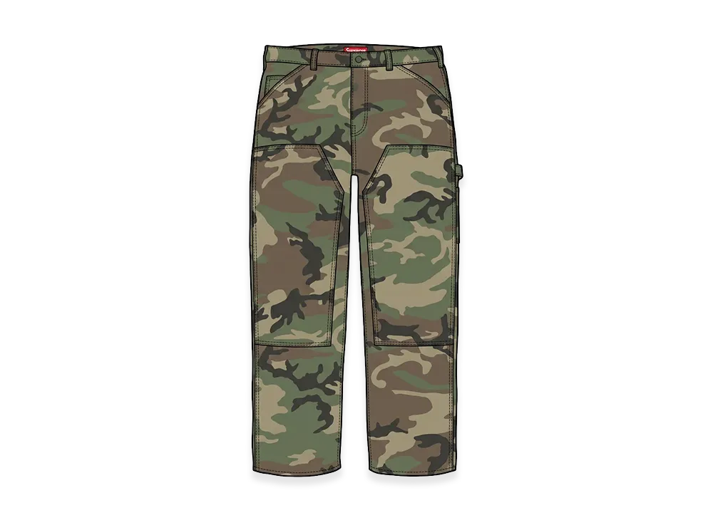 Supreme Worn Double Knee Painter Pant "Woodland Camo" (26FW)