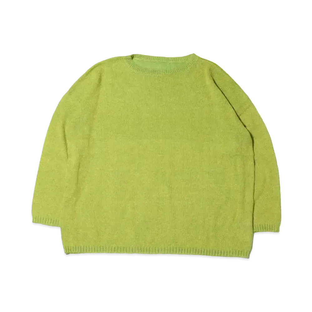 atmos pink Loose Mohair Knit Pullover "Yellow"