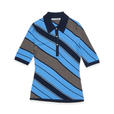 Acne Studios Wool Polo Knit "Multi Blue"
