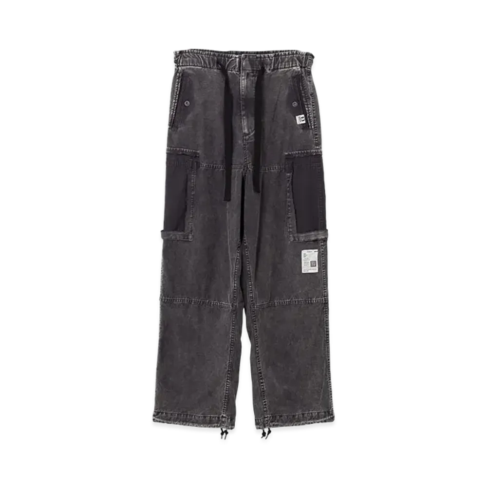 Maison MIHARA YASUHIRO Cotton Satin Cargo Trousers "Black"