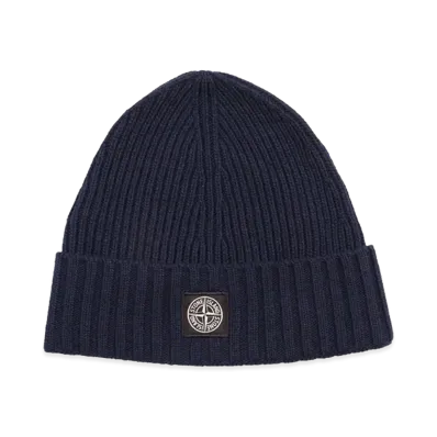 Stone Island Kids Beanie Hat "Blue"