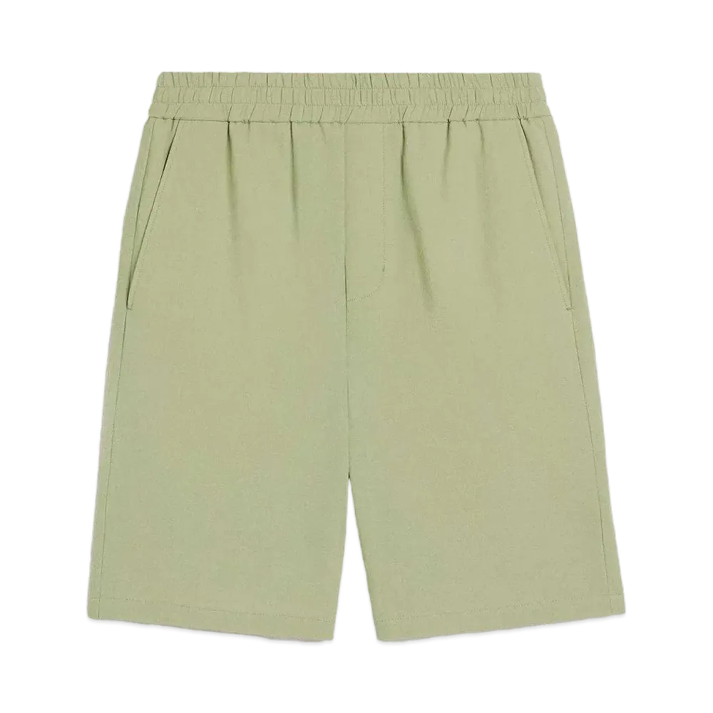 AMI PARIS Cotton Crepe Bermuda Shorts "Sage"