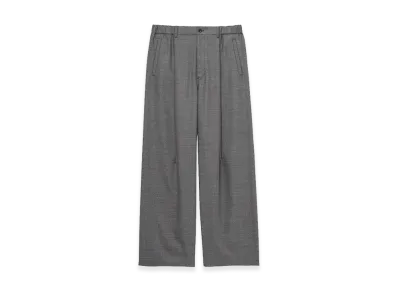 Graphpaper Melange Matt Worsted Side Seamless Trousers "Stone Gray"