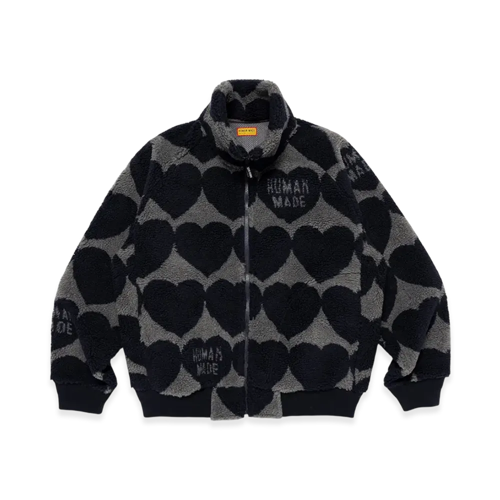 HUMAN MADE Heart Fleece Jacket "Navy"