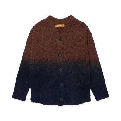 STUDIO SEVEN Overdyed Long Cardigan "BROWN"