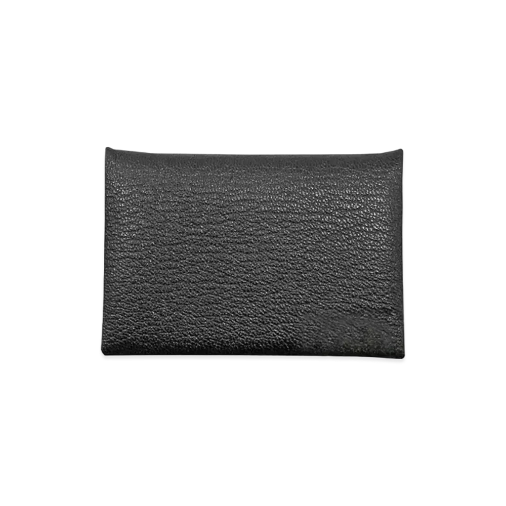 Hermes Calvi Chevre Mysore "Noir/Silver"