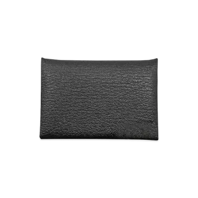 Hermes Calvi Chevre Mysore "Noir/Silver"