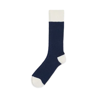 AMI PARIS Cotton Socks "Blue/White"